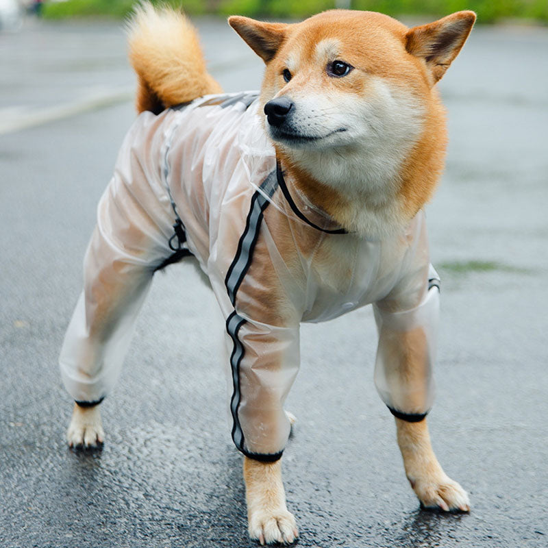 Dog Raincoat 4-Leg Waterproof Reflective For Small Dogs canrusupet