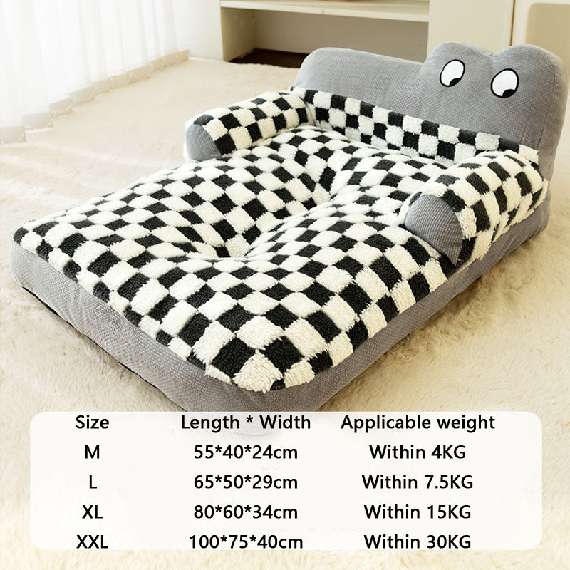 Big Eye Pattern Cool Feeling Sofa Style Dog Kennel For Pet canrusupet