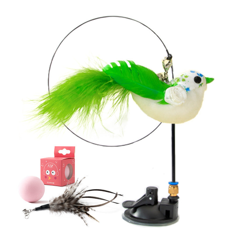 Cat Toys Teaser Wand - Chew-Proof Rod & Replaceable Head canrusupet