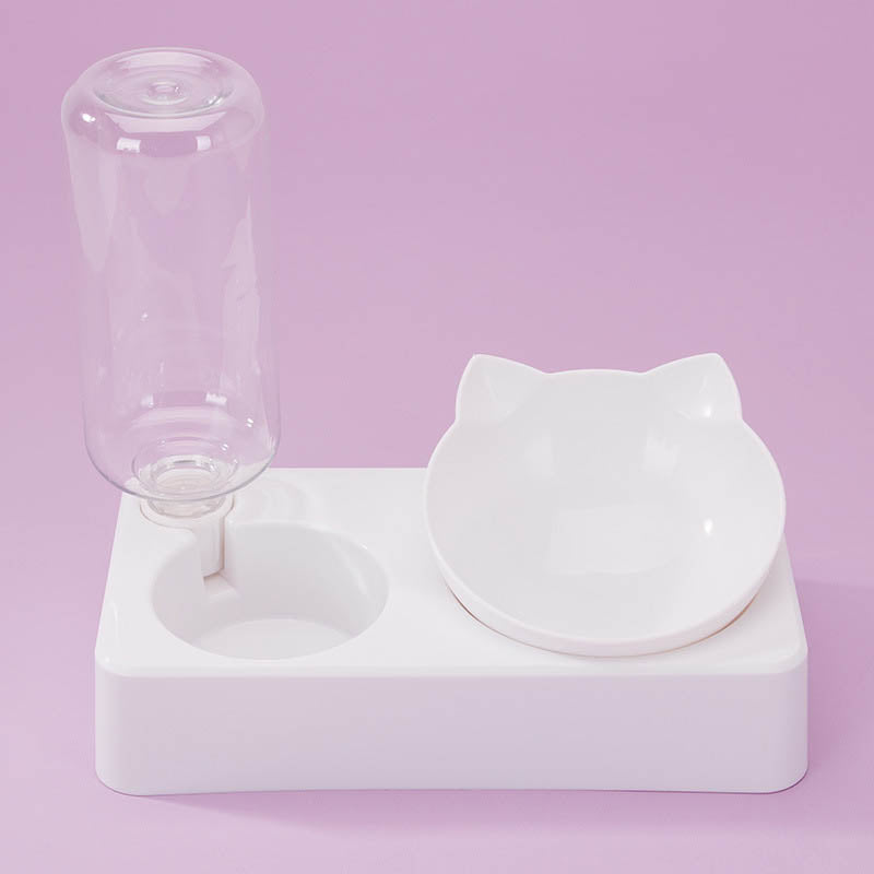 Double Bowl Style Dog Bowl Water Fountain Integrated Type canrusupet