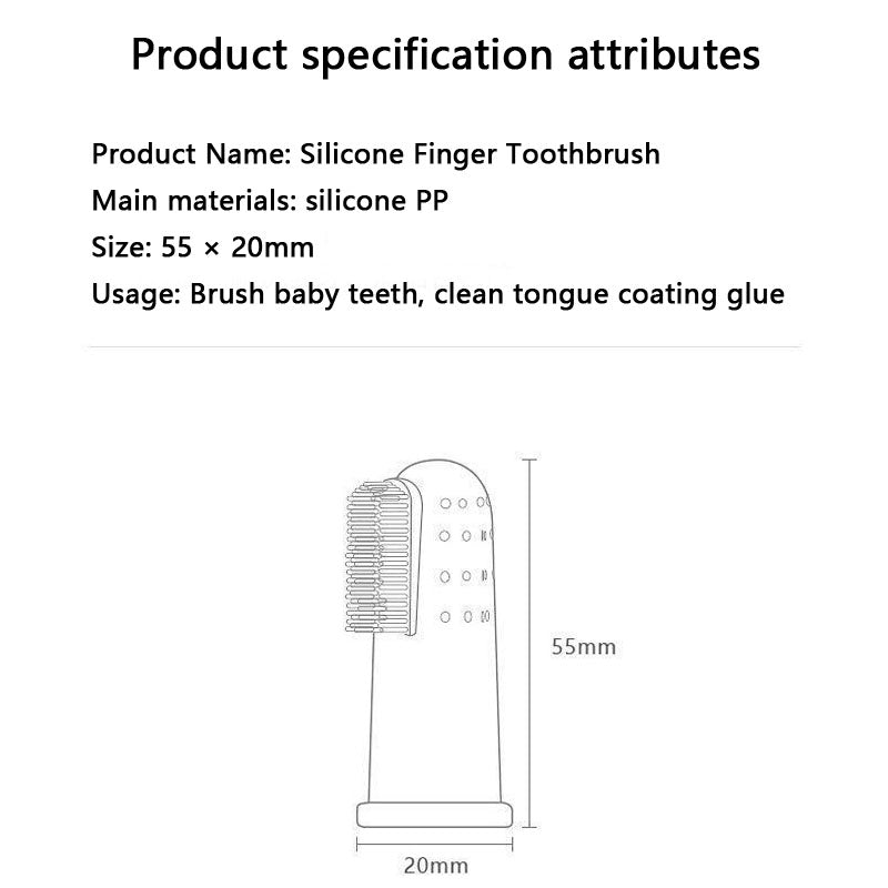 Silicone Rubber Finger Cuff Style Dog Toothbrush canrusupet