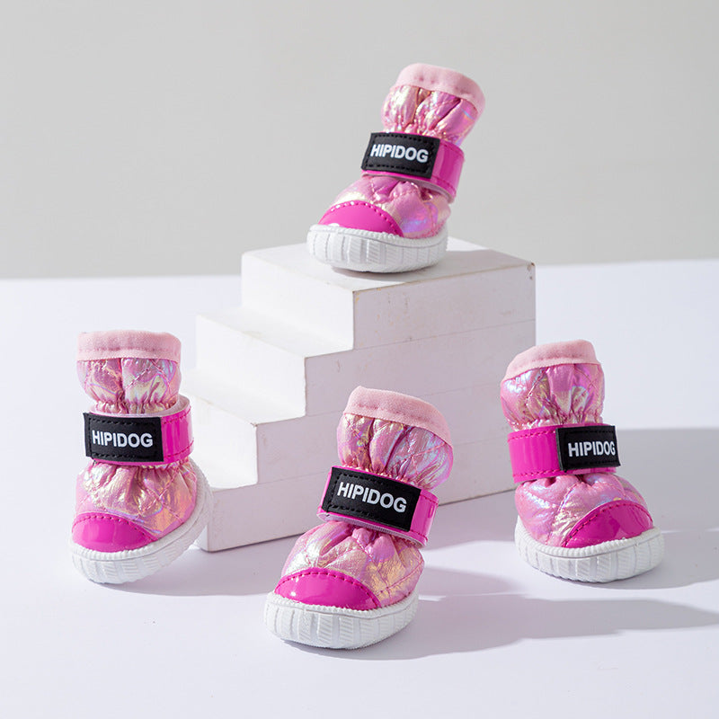 Winter Dog Boots - Thermal Plush Lined Anti-Slip Snow Shoes canrusupet