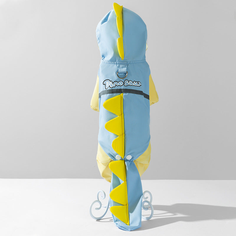 4-Leg Dog Raincoat Tail Protector - Dino Style Waterproof canrusupet