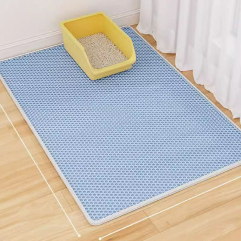Animal Print Cat Litter Mat | 2-Layer, Anti-Skid, Washable canrusupet