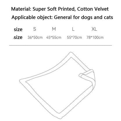 Thickened Lamb Wool Cartoon Style Dog Blanket For Pet canrusupet