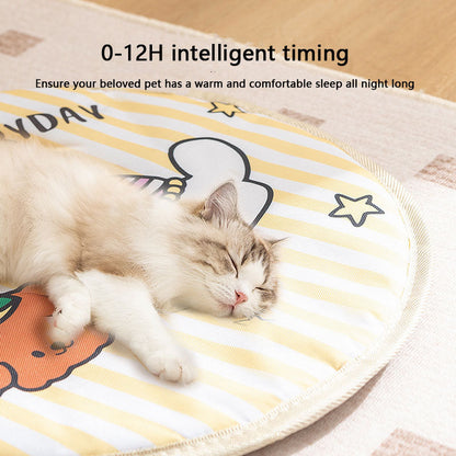 Heated Dog Kennel Pad - Waterproof Mat w/ Timer & Thermostat canrusupet