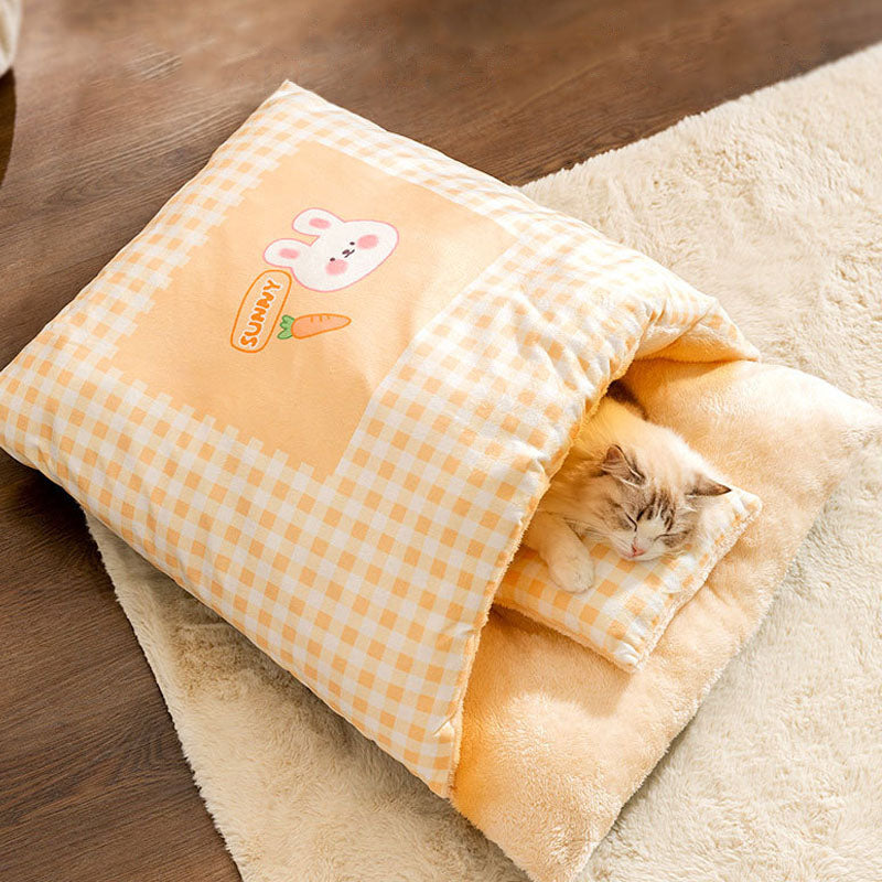 Thickened Keep Warm Sleeping Bag Style Dog Kennel For Pet canrusupet