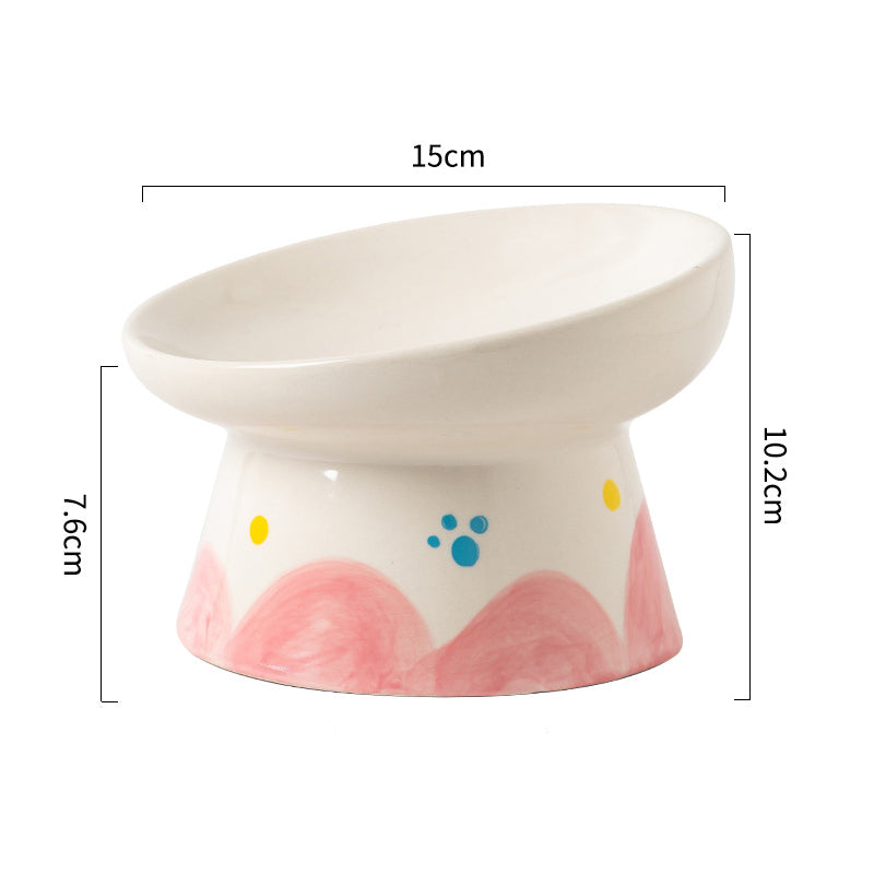 Ceramic Cat Bowl Pet Food Bowl Pet Feeding Bowl Suitable For Cats and Small Dogs - canrusupet