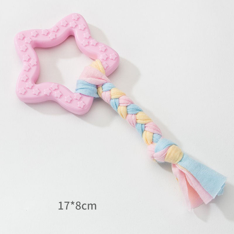 Durable Small Dog Chew Toys - Rubber Teething Bone Dog Toys canrusupet