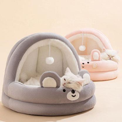 Cradle Style Semi Enclosed Dog Kennel For Small Dogs Cats canrusupet