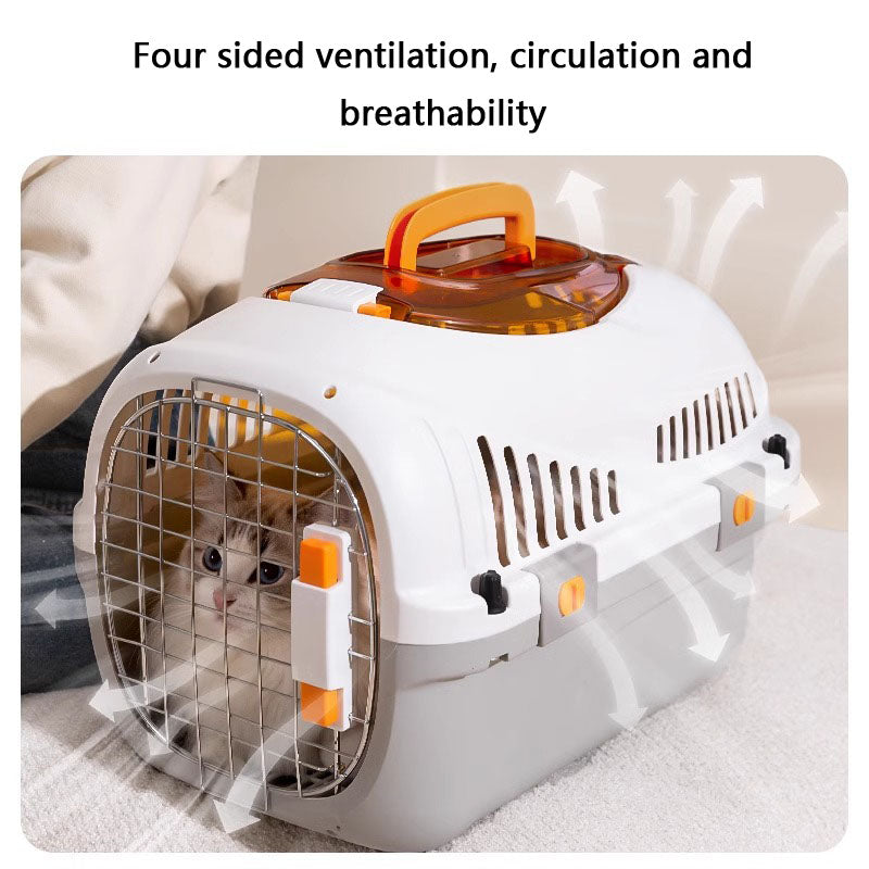 Portable Airline Pet Carrier – Hard-Sided Dog & Cat Travel Crate canrusupet