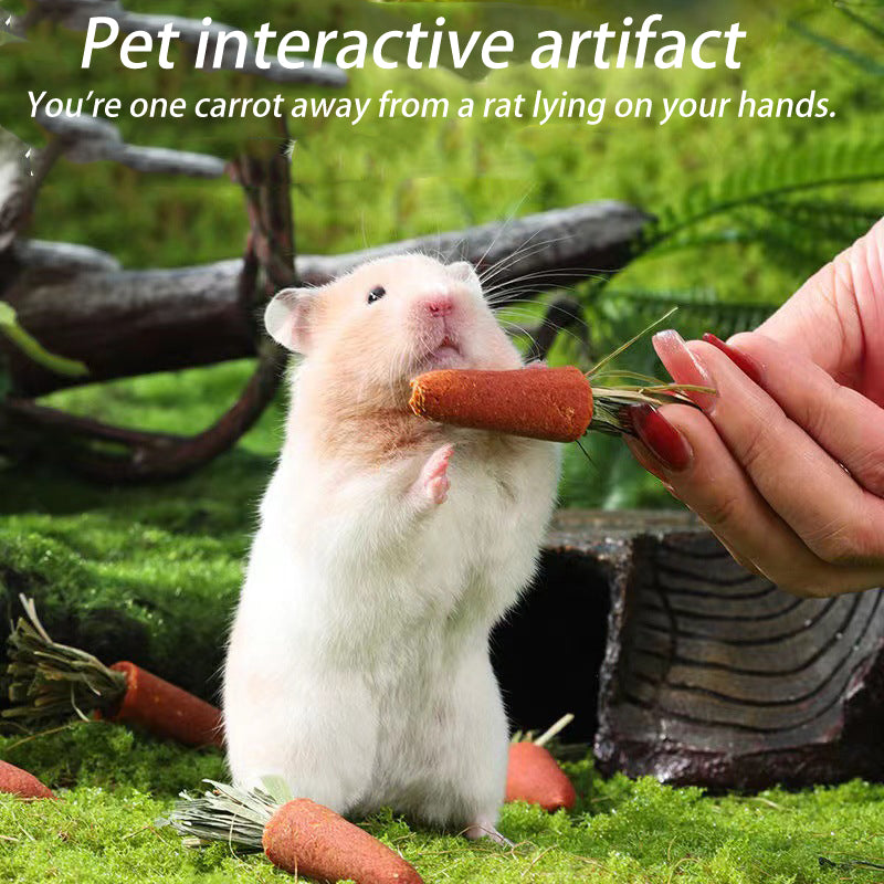 Hamster Carrot Teething Stick - canrusupet