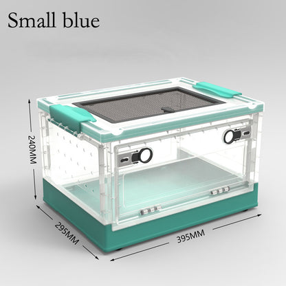 Foldable Breeding Box Cage For Chinchillas, Hamsters, Reptile Pets, Hedgehogs - canrusupet