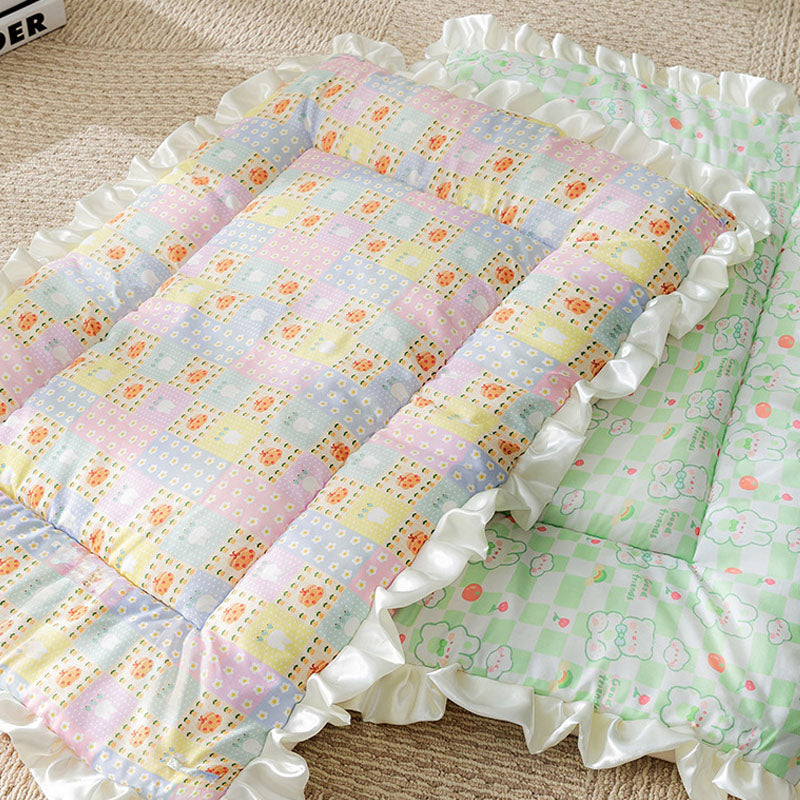 AB Side Dual-use Style Small Floral Pattern Dog Kennel canrusupet