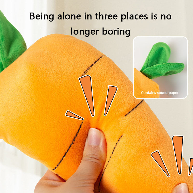 Squeaky Carrot Dog Toy - Chew-Proof Durable Dog Chew Toys canrusupet