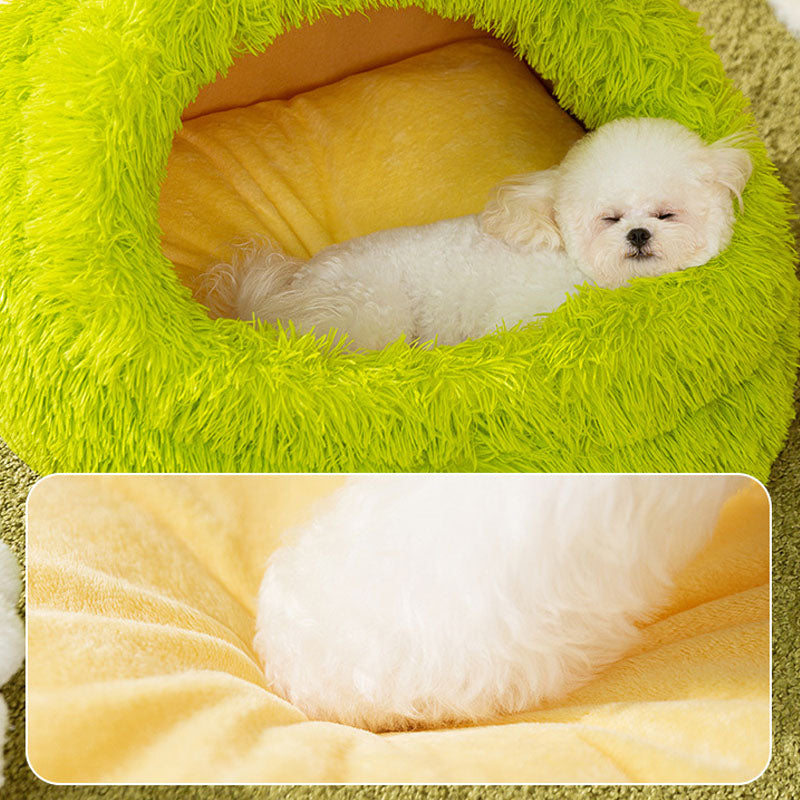 Long Haired Monster Style Dog Kennel For Small Dogs Cats canrusupet