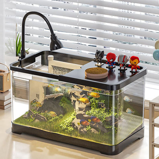 Fish Tank Aquarium Desktop Ecological Goldfish Tank Home Decoration - canrusupet