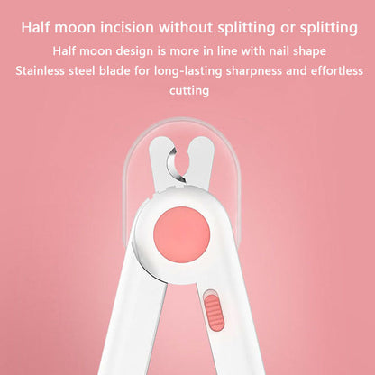 Round Head LED Lamp Nail Clippers For Cat And Dog Universal canrusupet