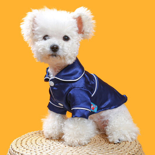 Dog Or Cat Clothes Silk pajamas - canrusupet