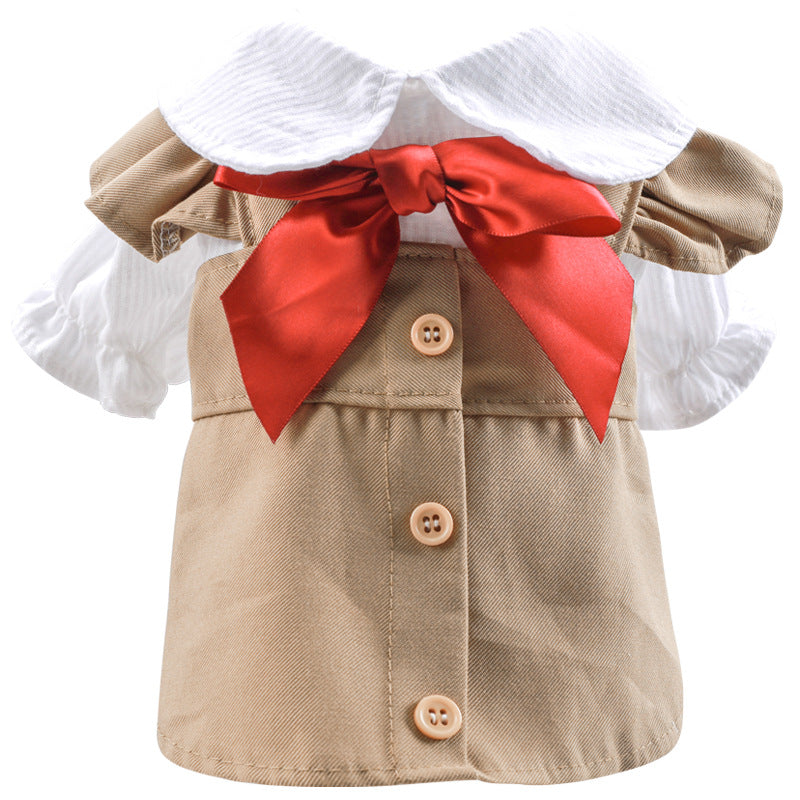 Dog Or Cat Clothes  Khaki dress - canrusupet