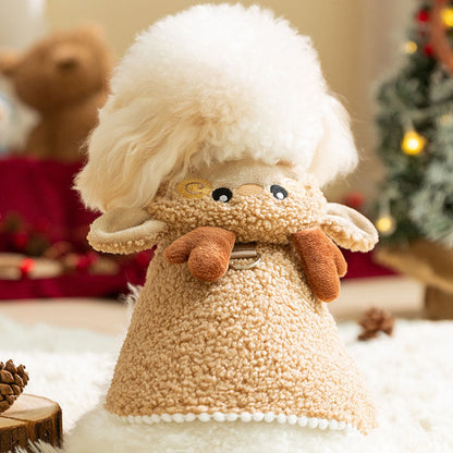 Christmas Dog Clothes: Winter Reindeer Cape Coats For Dogs canrusupet