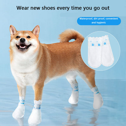 Waterproof Dog Boots For Puppy Disposable Outdoor Shoe Covers canrusupet