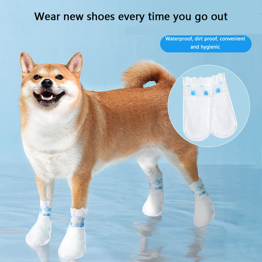 Waterproof Dog Boots For Puppy Disposable Outdoor Shoe Covers canrusupet