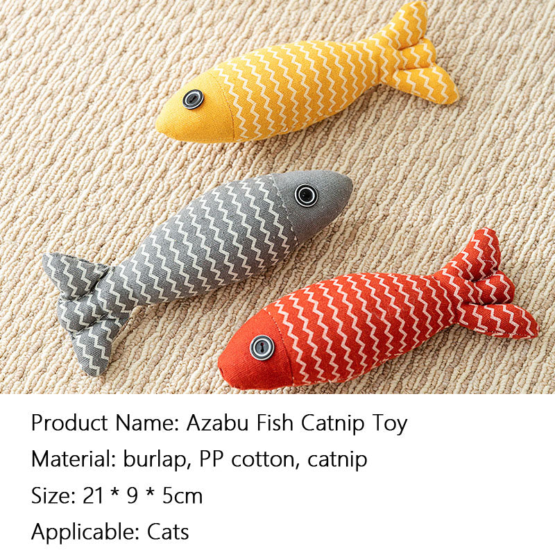 Catnip Fish Cat Toys For Kittens - Chew, Teaser & Self-Play canrusupet