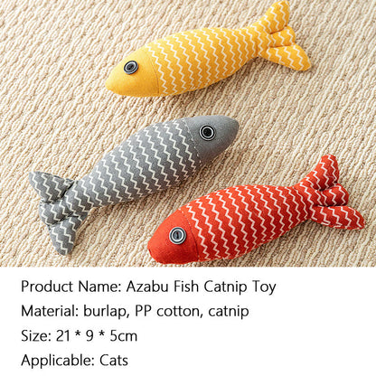 Catnip Fish Cat Toys For Kittens - Chew, Teaser & Self-Play canrusupet