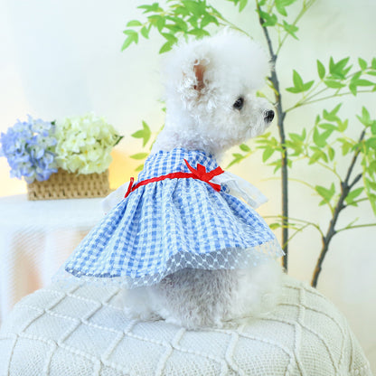 Dog Or Cat Clothes Apple Collar Skirt - canrusupet