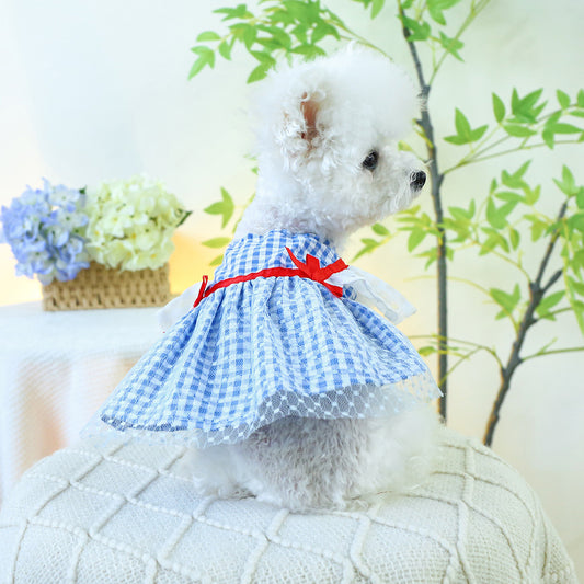 Dog Or Cat Clothes Apple Collar Skirt - canrusupet