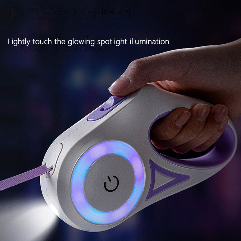 LED Retractable Dog Leash For Small/Medium Dogs canrusupet