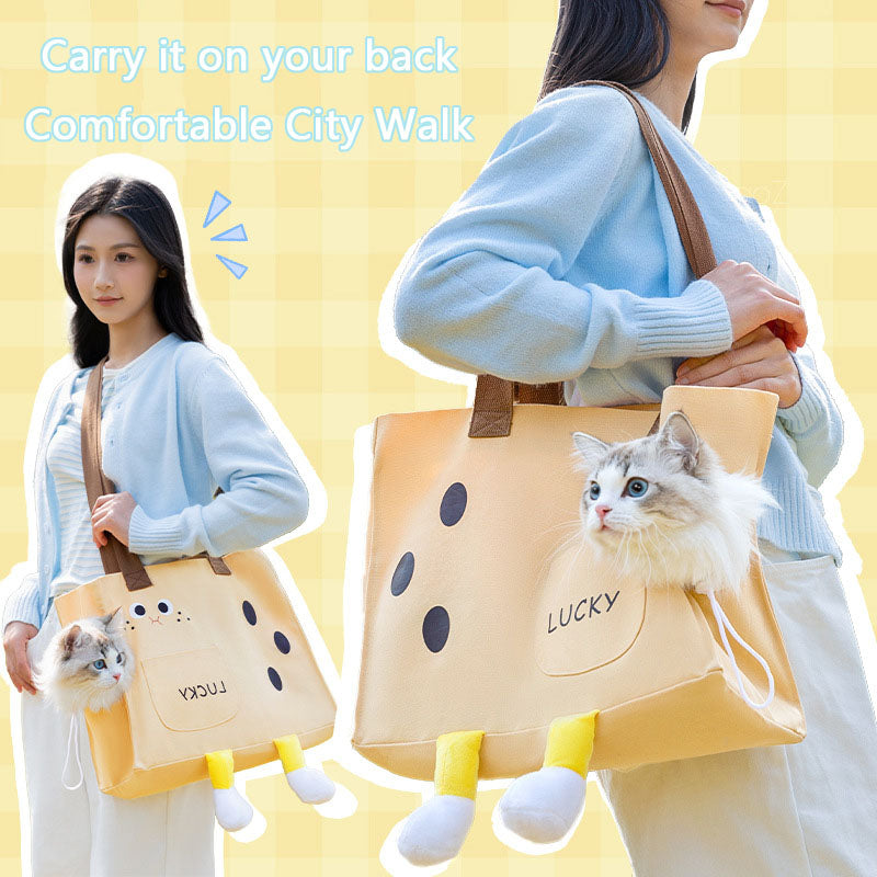 Breathable Pet Carrier Bag For Dogs & Cats Summer Canvas Bag canrusupet