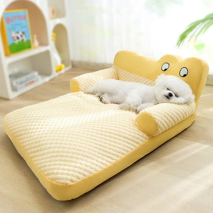 Big Eye Pattern Cool Feeling Sofa Style Dog Kennel For Pet canrusupet