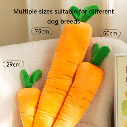 Squeaky Carrot Dog Toy - Chew-Proof Durable Dog Chew Toys canrusupet