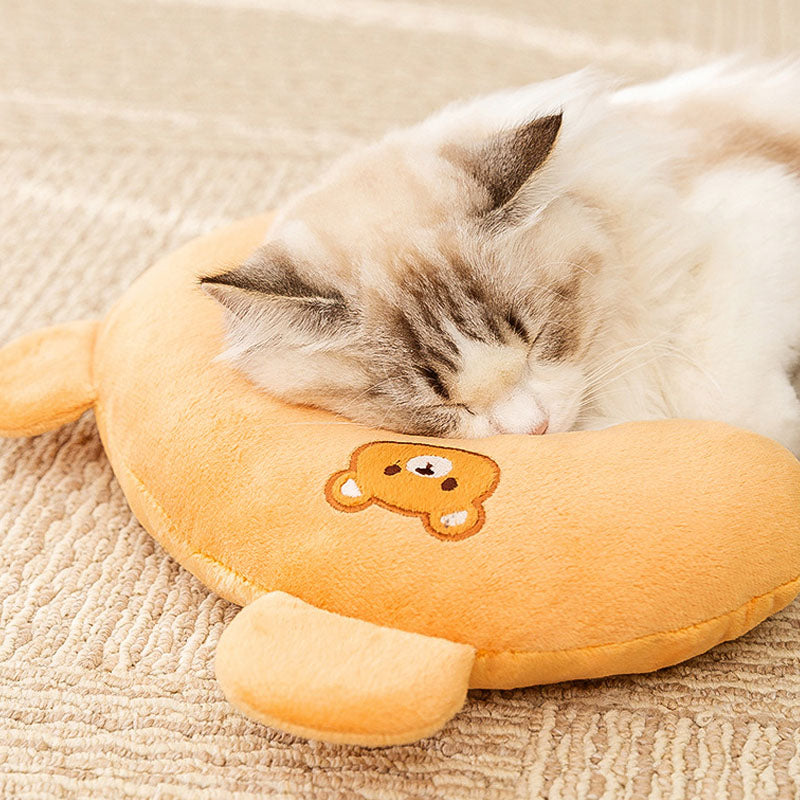 Breathable Embroidered Cartoon U-shaped Dog Pillow For Pet canrusupet