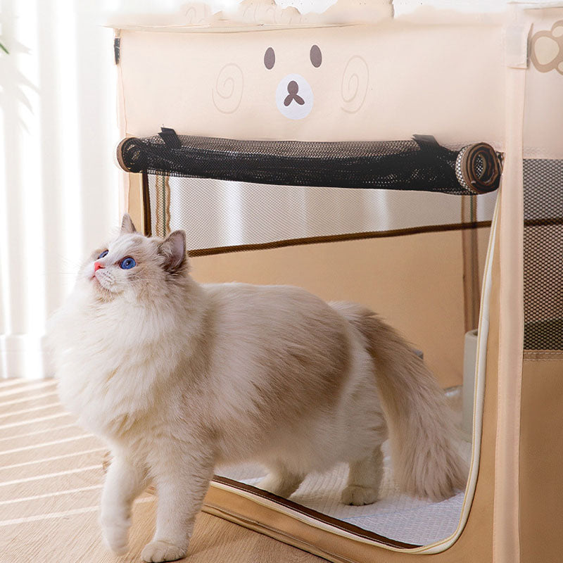Foldable Style Rectangle Cat Delivery Room Cat House canrusupet