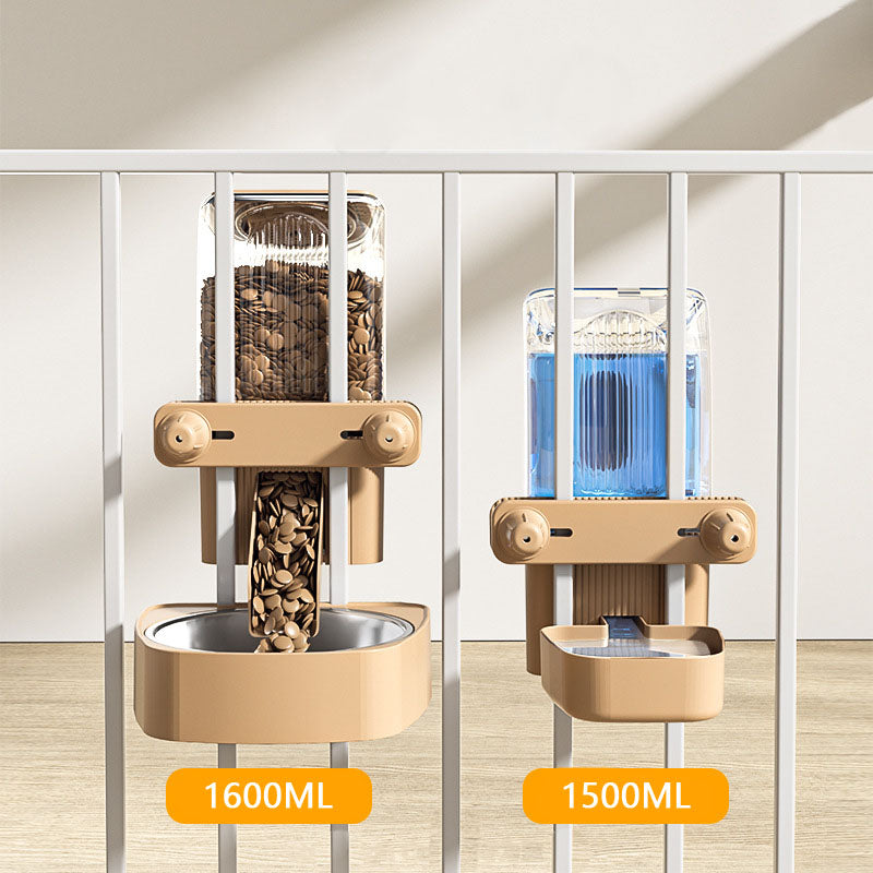 Adjustable Dog/Cat Water Fountain Bowl - Hanging Feeder canrusupet