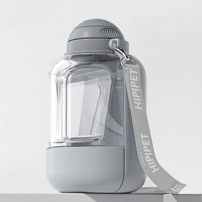 Dog Water Bottle With Food Storage - Portable Travel Cup canrusupet