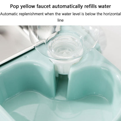 Stainless Dog Bowl & Cat Water Bowl Cage-Mounted 2-in-1 canrusupet