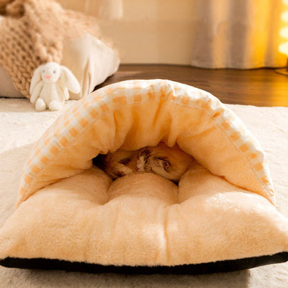 Thickened Keep Warm Sleeping Bag Style Dog Kennel For Pet canrusupet