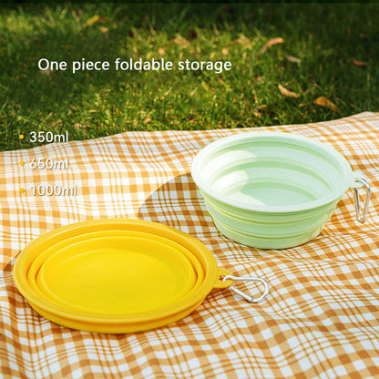Folding Going Out To Drink Water Dog Bowl For Pet canrusupet