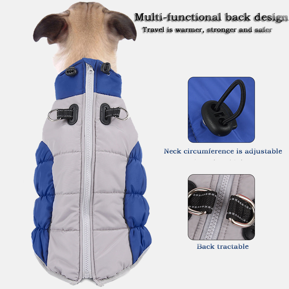 Thickened Warm Dog Clothing With Eflective Tape - canrusupet