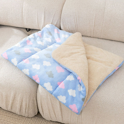 Cartoon Style Flannel Dog Blanket For Dogs Cats canrusupet