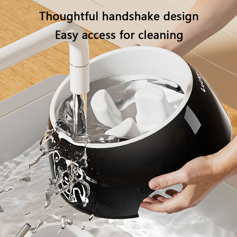 Non-Spill Slow Feeder Melamine Dog Bowl - Large Pet Dish canrusupet