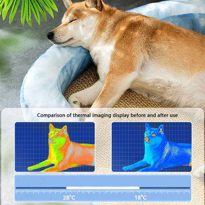Summer Sleeping Mat Neck Guard Sofa Style Dog Kennel canrusupet