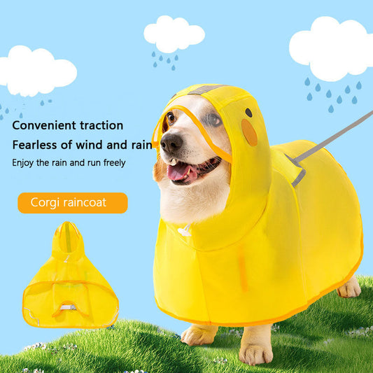 Dog Raincoat Waterproof 4-Leg Full Coverage For Corgi canrusupet