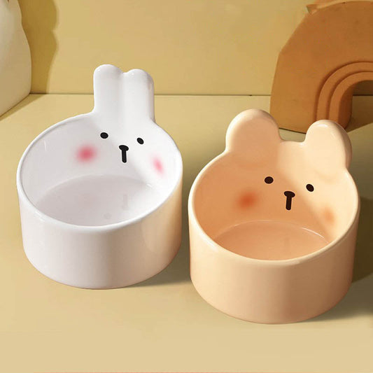 Large Caliber Cute Animal Shapes Ceramics Dog Bowl canrusupet