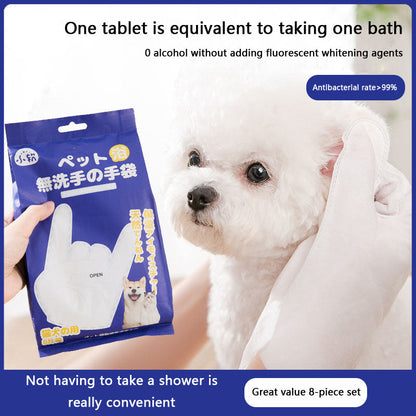 Glove Style Cleaning Wet Wipes Used For Pet Dry Cleaning canrusupet