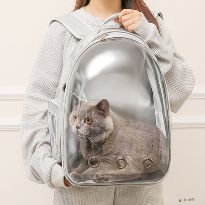 Portable Space Capsule Transparent Cat Pet Travel Bag - canrusupet